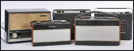 A collection of vintage 20th Century radio transistor receivers to include Roberts, Hacker, Phillips