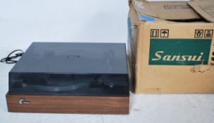 A vintage retro 20th century Sansui SR212 / SR-212 ( SR 212 ) auto return turntable record deck