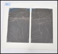 Eric Gill (1882-1940) Pair of nudes and hands from Eric Gill 25 Nudes London JM Dent & Sons for