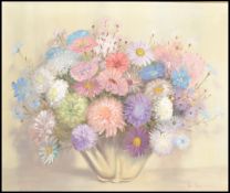 William Francis Longstaff 1879-1953 Oil on canvas painting of a still life set to a mahogany