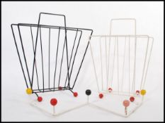 A group of three vintage retro 20th century sputnik atomic furniture to include a black and a