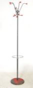 A 1970's retro atomic / sputnik coat hat stand having red ball finial hooks with chrome and ebonised