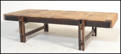 An original 1970's retro tile top coffee table by Roger Capron Vallauris Basse Salon Low Studio