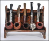 A group of vintage 20th century smoking tobacco pipes to include Polo, Pip Master, Hard Castle