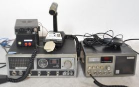 A collection of vintage CB radios and receivers to include Murphy 1500, President KP77 various other