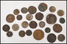 A collection of ancient coinage to include Roman and Byzantine coins with some modern facsimile.