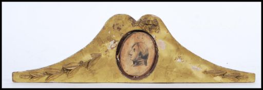 A 19th century Victorian printed portrait miniature of Nelson set to a large ornate gilt frame.