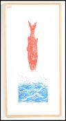 A contemporary print entitled 'Fish To Water' depi