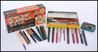 A collection of vintage 20th Century assorted pens, mainly Fountain / Ink pens, to include pens with