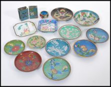 A group of Chinese and Japanese Cloisonne wares dating from the early 20th century to include