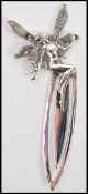 A stamped 925 silver bookmark with a fairy finial to the top. Total weight 11.9g.