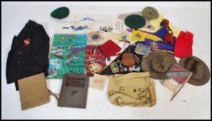 A stunning collection of vintage scout relating items to include hats,banners,badges etc together