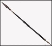 A believe 19th / early 20th century African Zulu / Assegaiÿ stabbing spear having double ends with