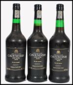 A collection of 3 bottles of vintage 1979 Cavendish South African Vin De Liqueur 18.5% Vol / 79cl.