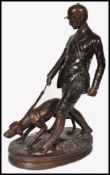 After Pierre Jules Mene ( 1810 - 1879 ) A French bronze figural sculpture study of a huntsman with