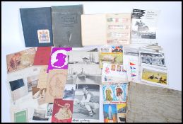 Large box containing quantity of postcards, photographs and other printed material of all ages/
