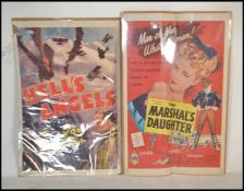 Two vintage 20th Century film cinema advertising posters, one advertising Howard Hugh's film Hell'