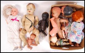 ANTIQUE & VINTAGE DOLLS - BISQUE, PLASTIC & OTHER
