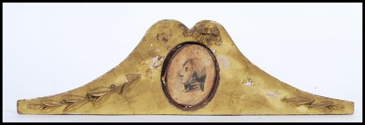 A 19th century Victorian printed portrait miniature of Nelson set to a large ornate gilt frame.