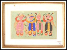 ABSTRACT PAINTING OF FIGURES BY ODETTE SPIER