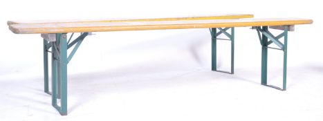 RETRO VINTAGE AUSTRIAN BREWERY FESTIVAL FOLDING BENCHES