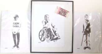 LIMITED EDITION ARTIST STENCIL PRINTS OF CULT ICONS BY STEWY