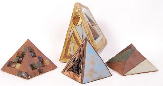 SYLVIA MORRIS STUDIO ART POTTERY AND METAL WARE PYRAMIDS