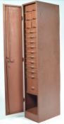 INDUSTRIAL 20TH CENTURY UPRIGHT LOCKER WITH INDEX DRAWERS