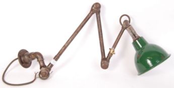 1940'S INDUSTRIAL ARTICULATED ENGINEERS WALL LAMP BY DUGDILLS