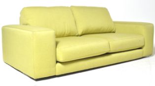 CONTEMPORARY ITALIAN GREEN THREE SEAT SOFA SETTEE