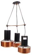 DANISH SUSPENDED TRIO PENDANT CEILING LIGHT FIXTURE