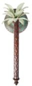 RETRO VINTAGE STYLE PALM TREE CANDLE STICK WALL SCONCE