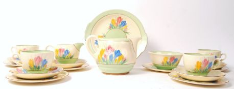 ORIGINAL 1930'S SPRING CROCUS TEA SERVICE BY CLARICE CLIFF
