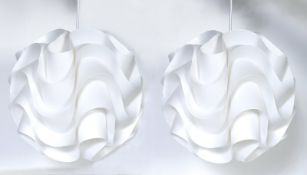 MODEL 172 WHITE PLASTIC FOLDED CEILING LIGHT AFTER POUL CHRISTIANSEN