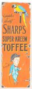 SHARP'S SUPER-KREEM TOFFEE HAND PAINTED ENAMEL STYLE SIGN