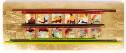 SYLVIA MORRIS STUDIO ART GLASS WALL PLAQUE