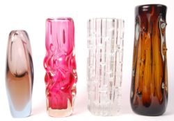 MID 20TH CENTURY 1960'S CZECH STUDIO ART GLASS VASES