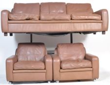 THAMS KVALITET DANISH 1970'S SOFA SETTEE AND ARMCHAIRS BY GEORG THAMS