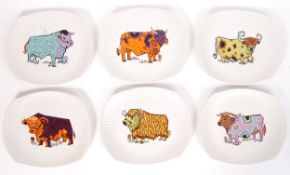 RETRO VINTAGE STAFFORDSHIRE ENGLISH IRONSTONE BEEFEATER DINNER PLATES