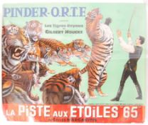 ORIGINAL RARE PINDER CIRCUS FRENCH ADVERTISING POSTER