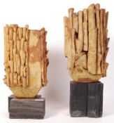 SYLVIA MORRIS STUDIO ART STONEWARE POTTERY VASES