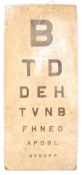 MID 20TH CENTURY OPTICIAN EYE TEST CHART BY WELLER & GRAHAM LTD