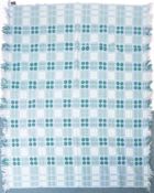 RETRO VINTAGE VIBRANT BLUE GEOMETRIC WELSH BLANKET BY DERW