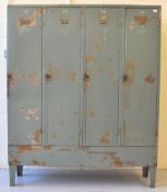 VINTAGE INDUSTRIAL FOUR DOOR LOCKER