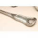 A SET OF FOUR LATE GEORGE III SILVER BASTING SPOONS, maker Eley, Fearn & Chawner, London 1809, in - Image 3 of 4