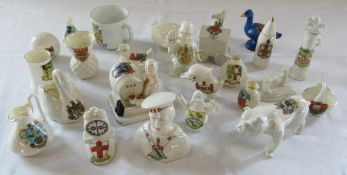 Approximately 23 pieces of crested china mainly Carlton & Arcadian