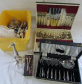 Selection of silver plate cutlery