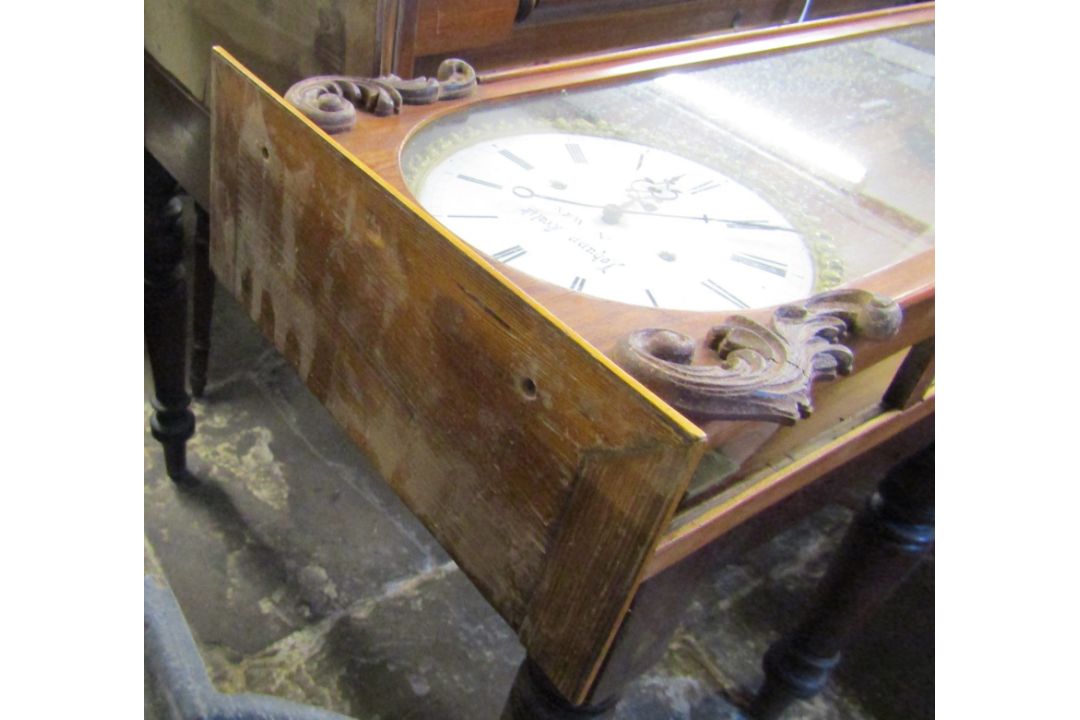 Vienna regulator wall clock maker Johann Kralik in Wien with 3 weights in a cherry wood case with - Image 2 of 12