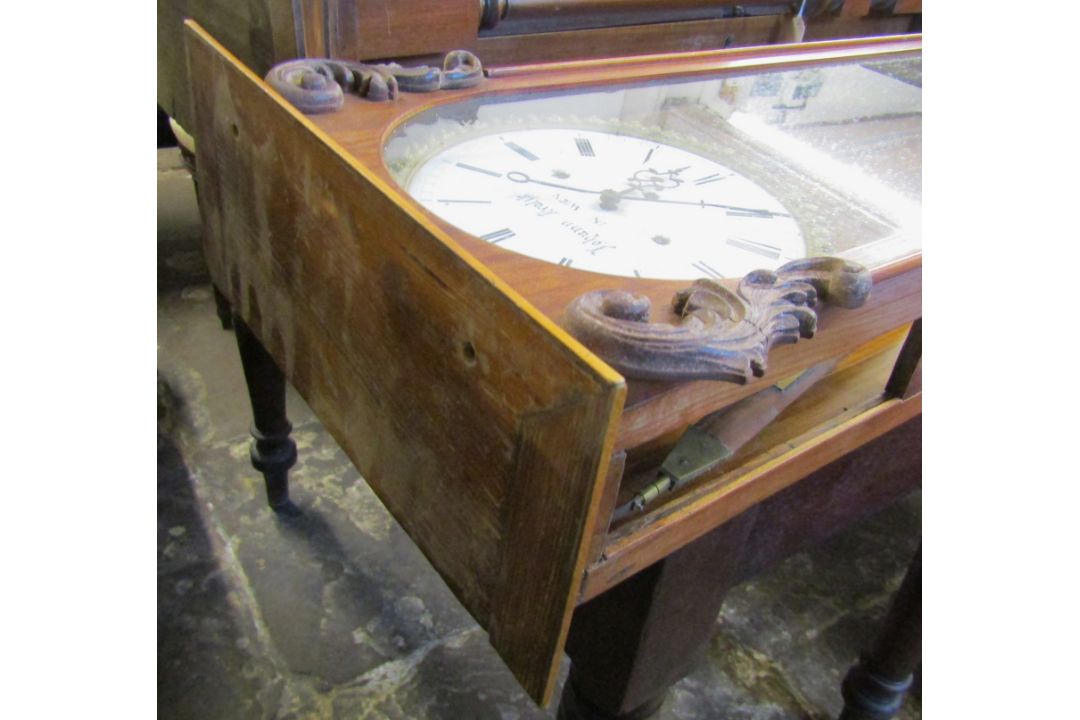 Vienna regulator wall clock maker Johann Kralik in Wien with 3 weights in a cherry wood case with - Image 5 of 12