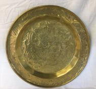 Arts & Crafts brass charger diameter 48cm